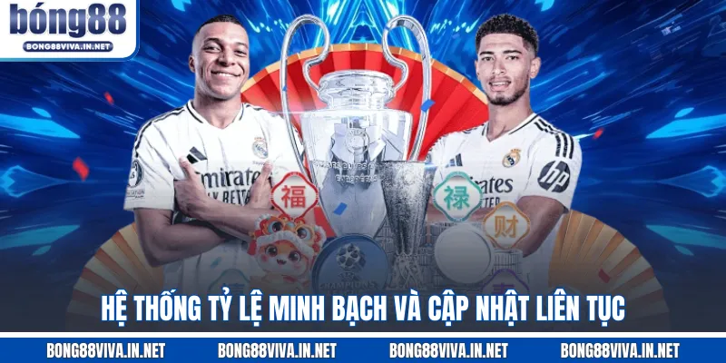 Hệ thống tỷ lệ minh bạch và cập nhật liên tục